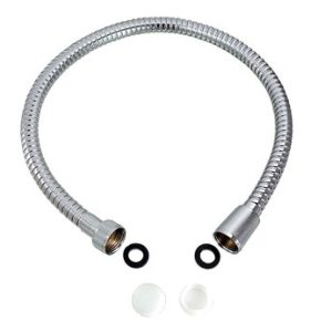 Sprchová hadice dvouzámková, otočná koncovka, délka 60 cm, nerezová ocel