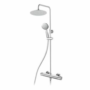 Teleskopické rameno s termo baterií PERSEI (150mm) a kompletní sprchovou sadou (sprchy SUPERSLIM 200mm, EVVE), IPPARI