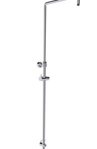 Pevné teleskopické rameno sprchy, délka 745-1195 mm, držák ruční sprchy, přepínač 1/2", TEVERE