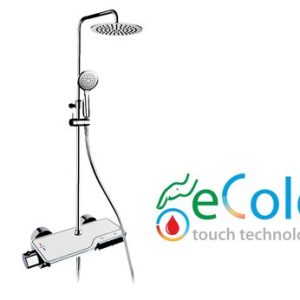 Teleskopické rameno s termo baterií CETUS (150mm) a kompletní sprchovou sadou (sprchy THIN 300mm, EVVE), IPPARI