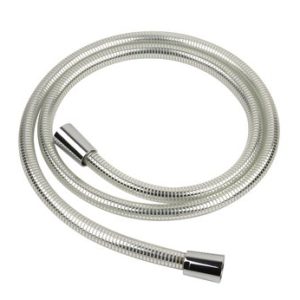 Sprchová plastová hadice, délka 150 cm, otočná koncovka, transparent-chrom