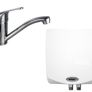 Průtokový tlakový ohřívač vody MK1, příkon 3, 5 kW, s pákovou stojánkovou baterií