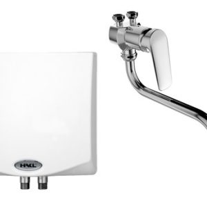 Průtokový tlakový ohřívač vody MK1, příkon 4, 5 kW, s pákovou stěnovou baterií