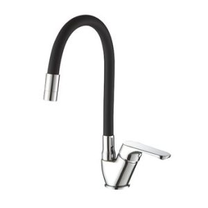 Dřezová stojánková baterie, s černým flexi ramínkem, VENUS