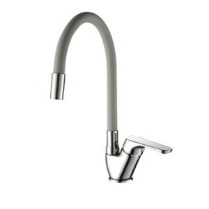 Dřezová stojánková baterie, s šedým flexi ramínkem, VENUS