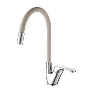Dřezová stojánková baterie, s béžovým flexi ramínkem, VENUS