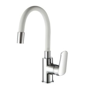 Umyvadlová stojánková baterie, s bílým flexi ramínkem, bez uzávěru sifonu, VENUS