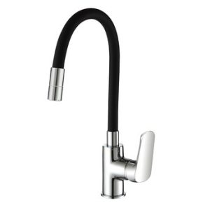 Dřezová stojánková baterie s černým flexi ramínkem, YOUTH