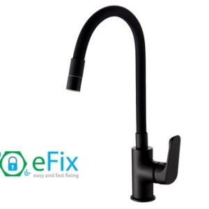 Dřezová stojánková baterie s flexi ramínkem, černá, BLACK YOUTH